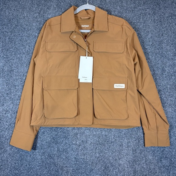 Halfdays Tan Nan Field Jacket Sz XS Women's Nylon Blend Lightweight UPF 50 $145